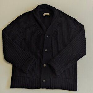 Buck Mason Mens Herdsman Shawl Cardigan Black XL